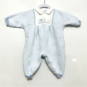 BABY DIOR Embroidered Romper Train Bodysuit One-Piece Jumper Outfit Size 6M